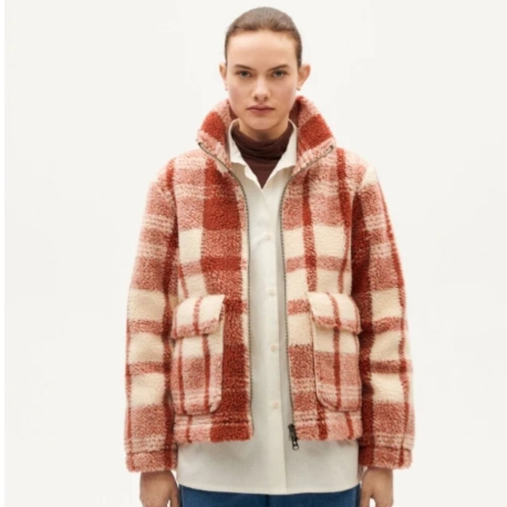 Thinking Mu Sophie Jacket - Red Picnic Checks